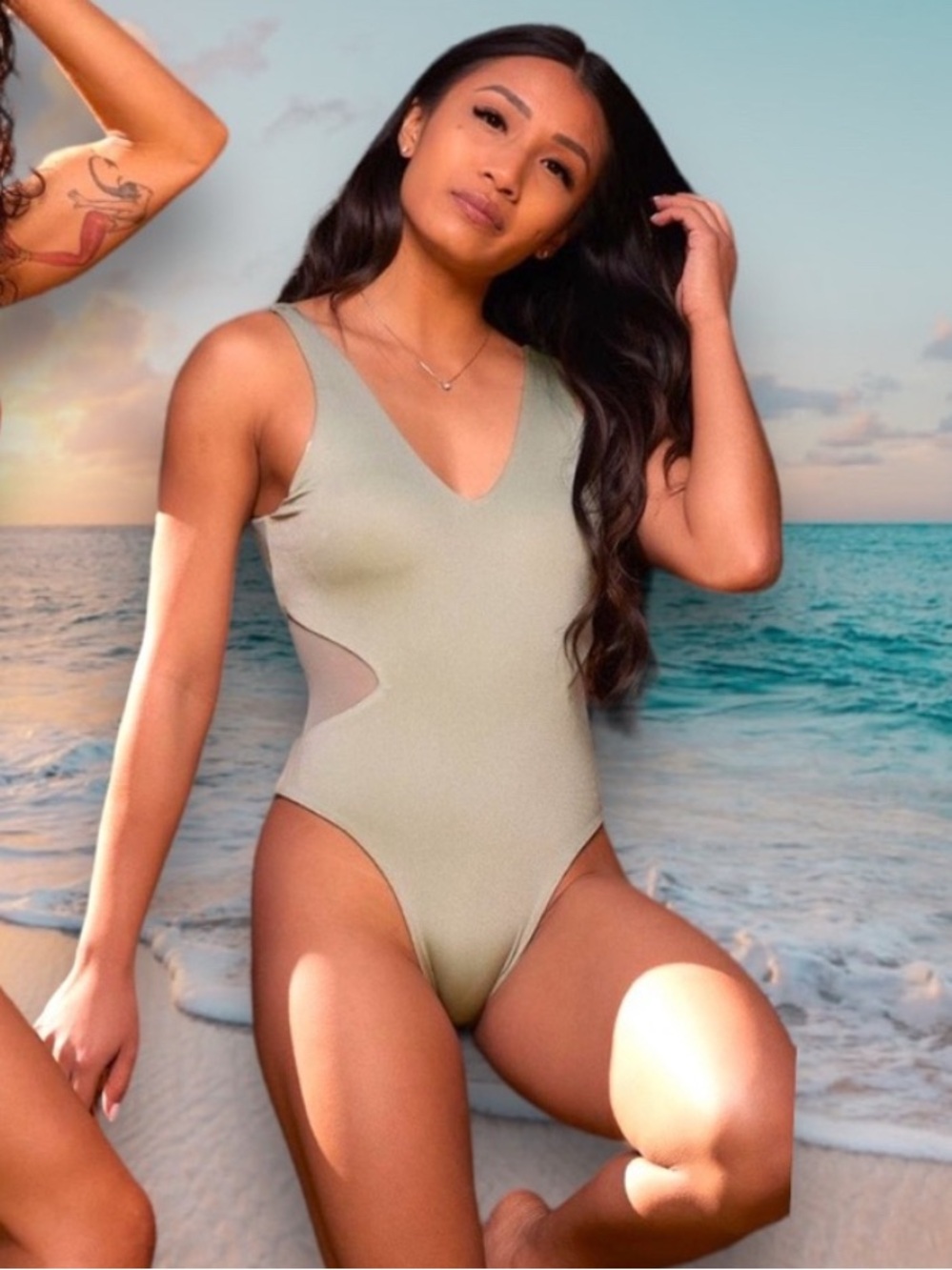 NWT BuffBunny Vitamin Sea Mojito one piece swimsuit sz M